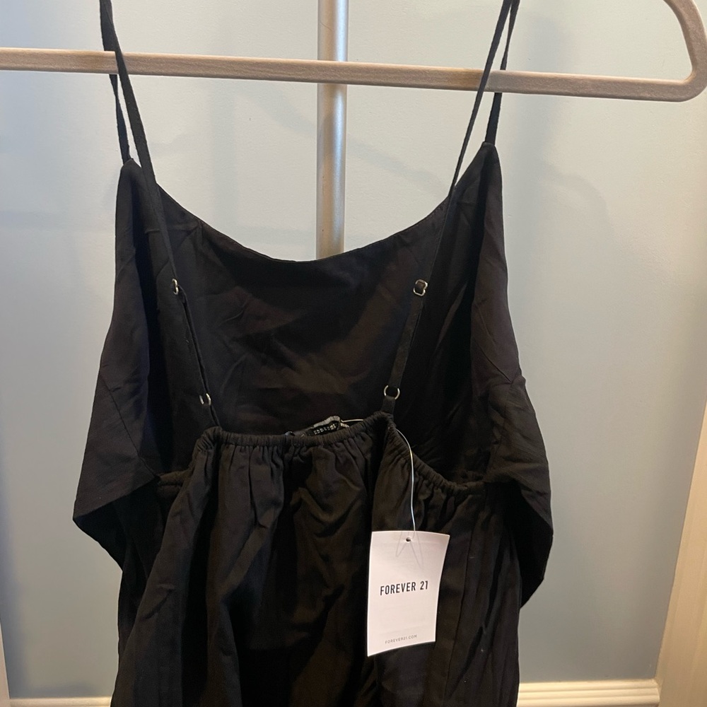 Forever 21 Elegant Black Strappy Maxi Dress Tie bow back black